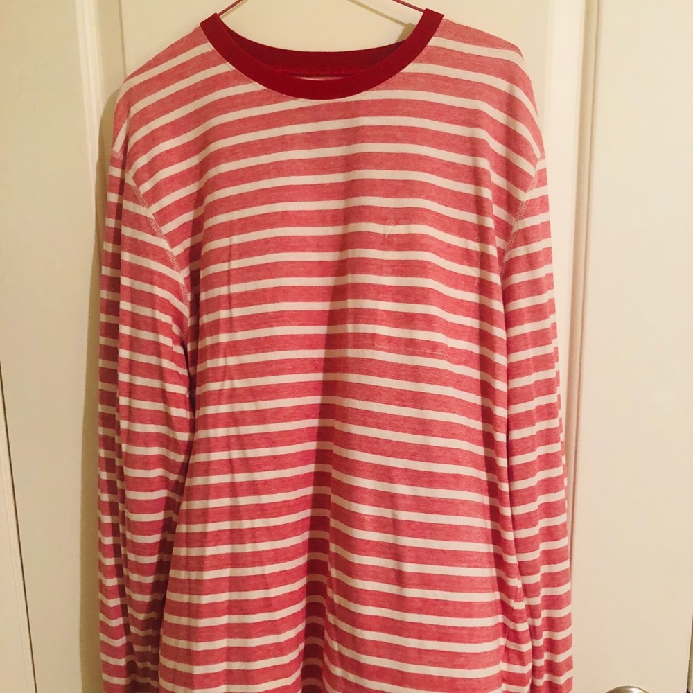 Candy striped long sleeve shirt